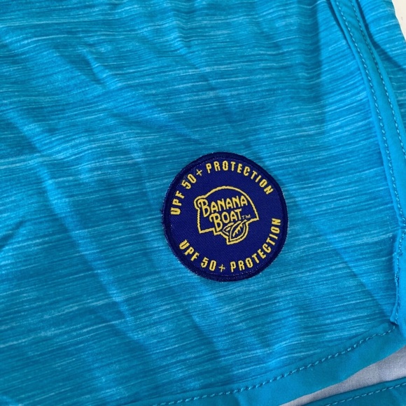 Banana Boat Men's UPF 50+ Swim Trunks in Blue & Yellow Size M. - Picture 4 of 12